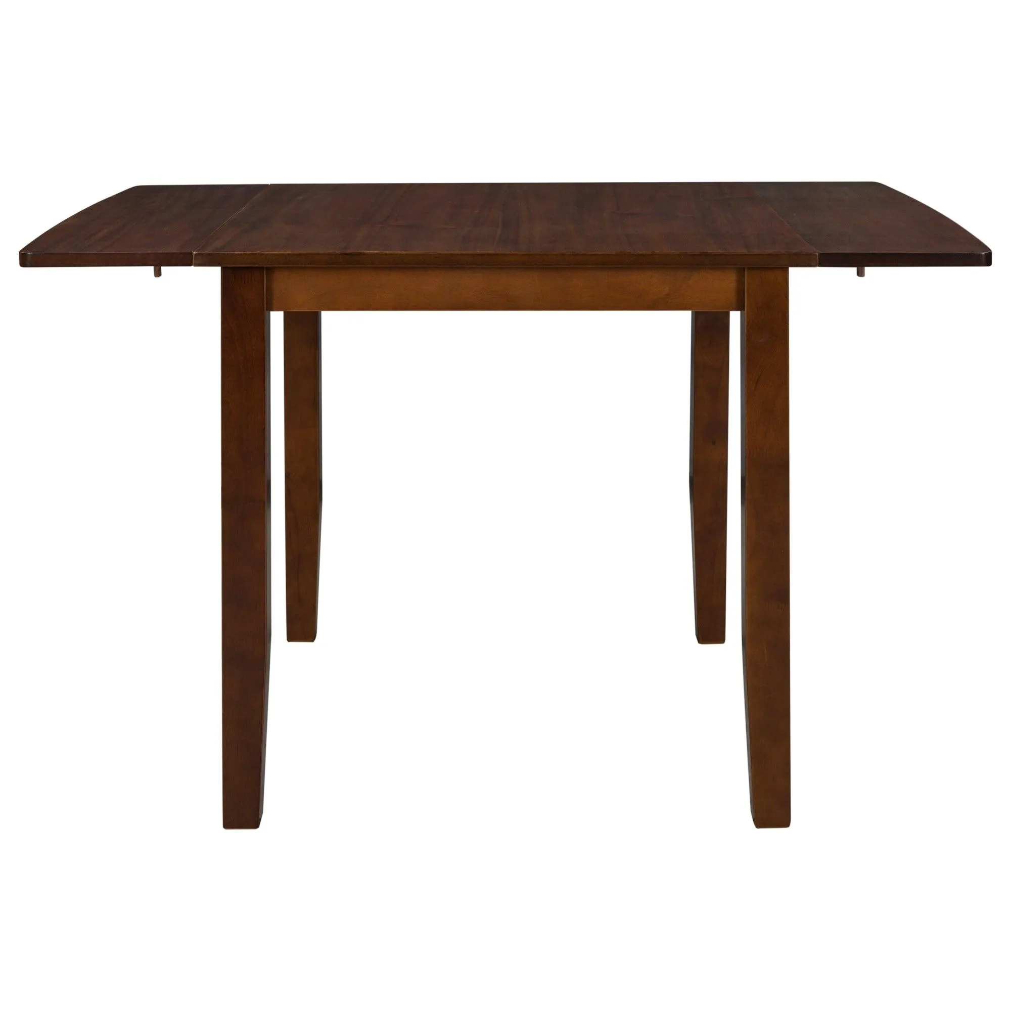 3-Piece Wood Drop Leaf Breakfast Nook Dining Table Set with 2 X-back Chairs for Small Places, Brown