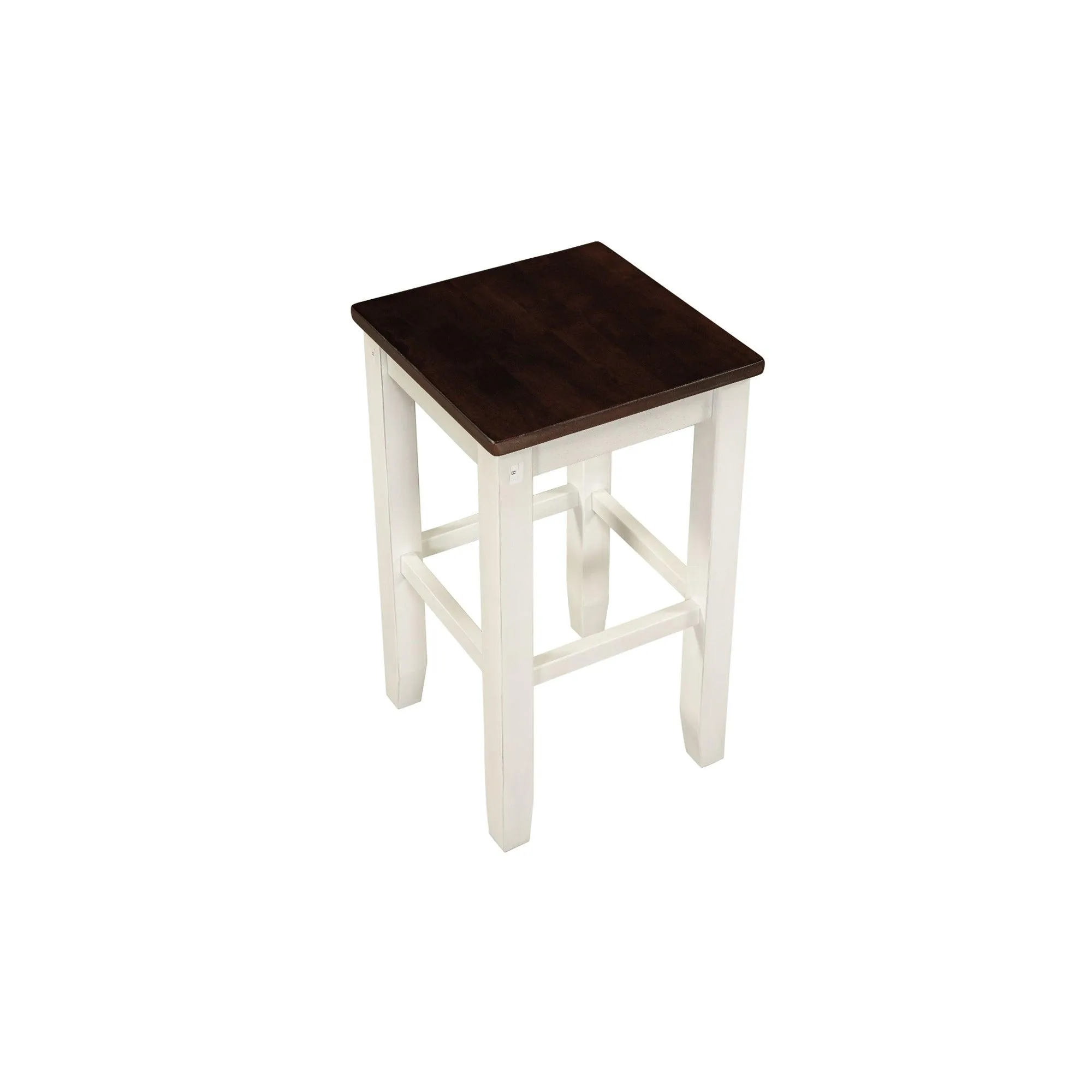 5-pieces Counter Height Dining Sets, Square Wood Table with 3-Tier Adjustable Storage Shelves and Wine Racks