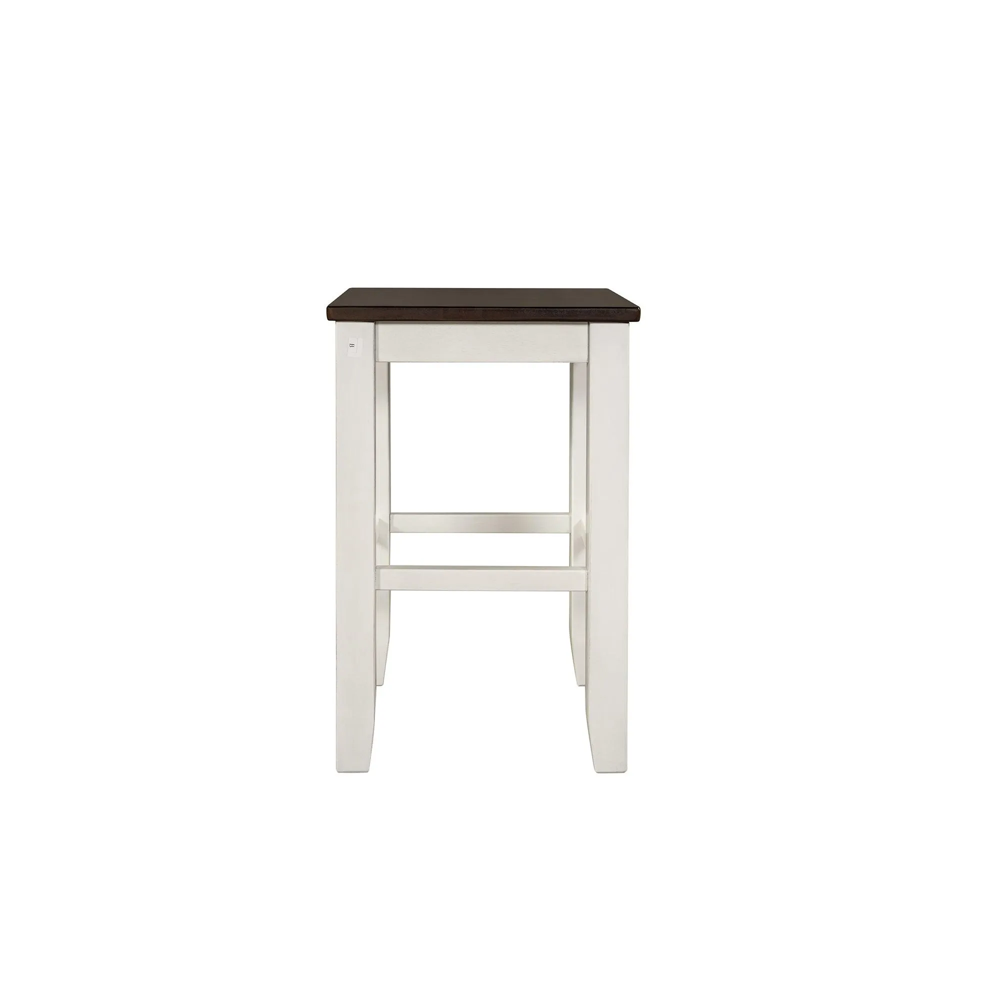 5-pieces Counter Height Dining Sets, Square Wood Table with 3-Tier Adjustable Storage Shelves and Wine Racks