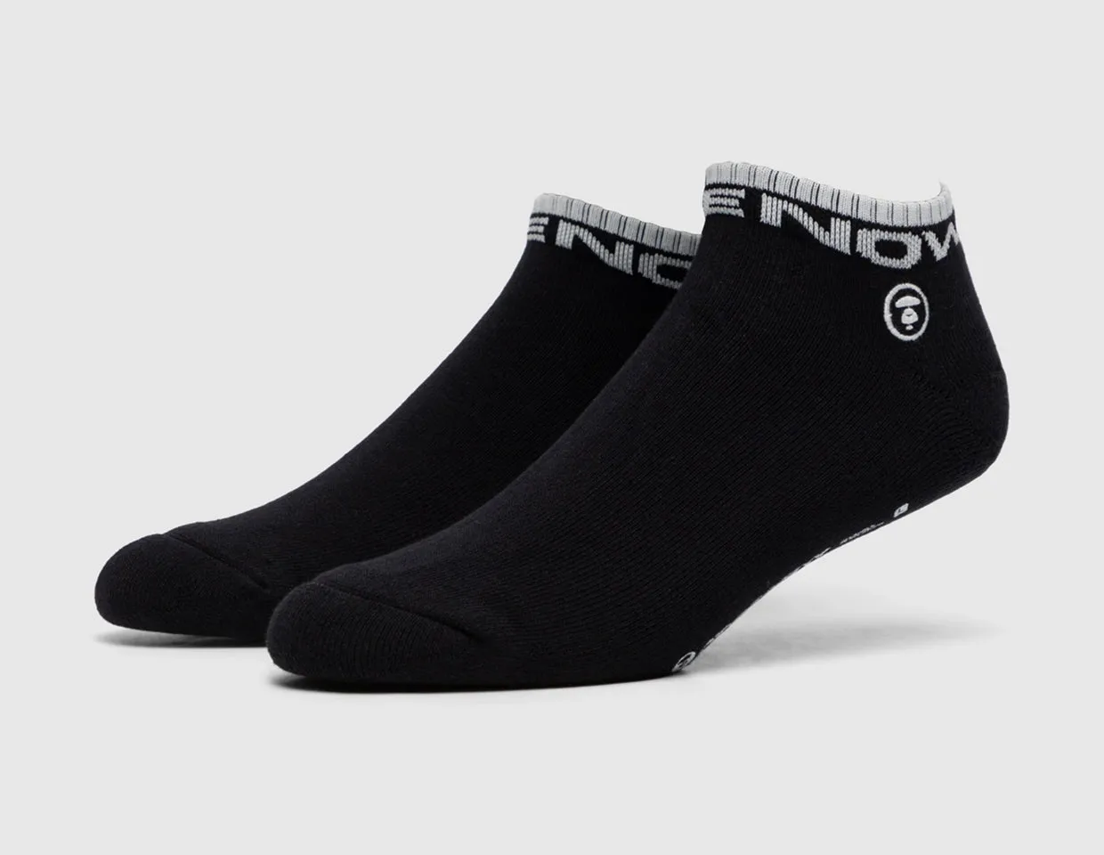 AAPE Now Stripe Boat Socks /  Black