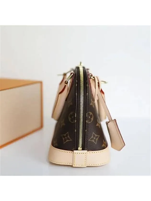 Alma BB Monogram Shoulder Bag Brown