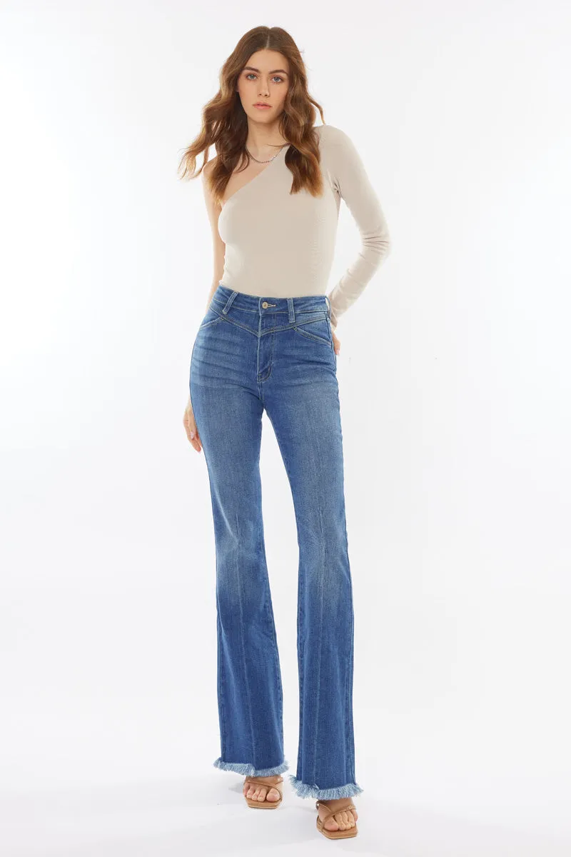 ASHTON MEDIUM DENIM - HIGH RISE FLARE - KAN CAN