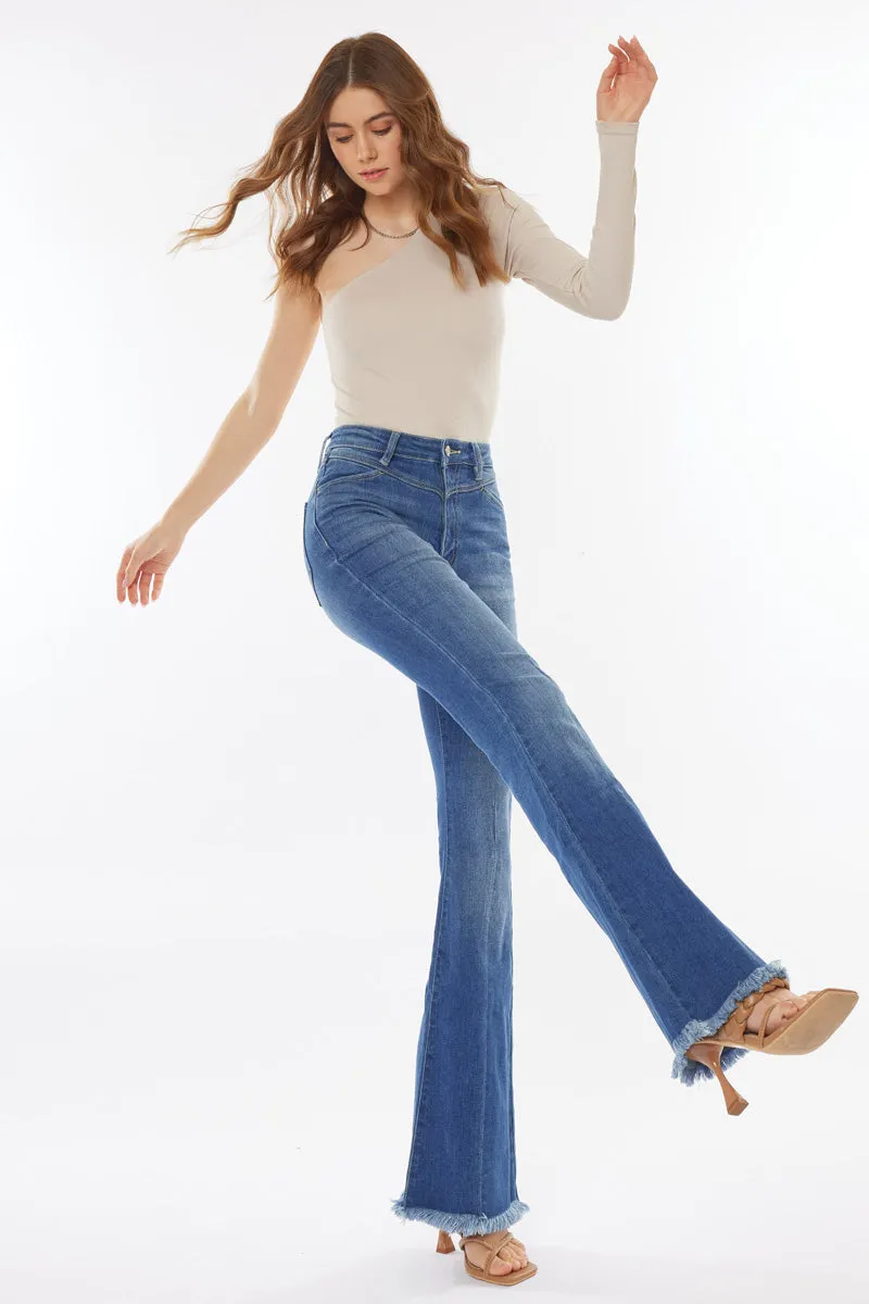 ASHTON MEDIUM DENIM - HIGH RISE FLARE - KAN CAN