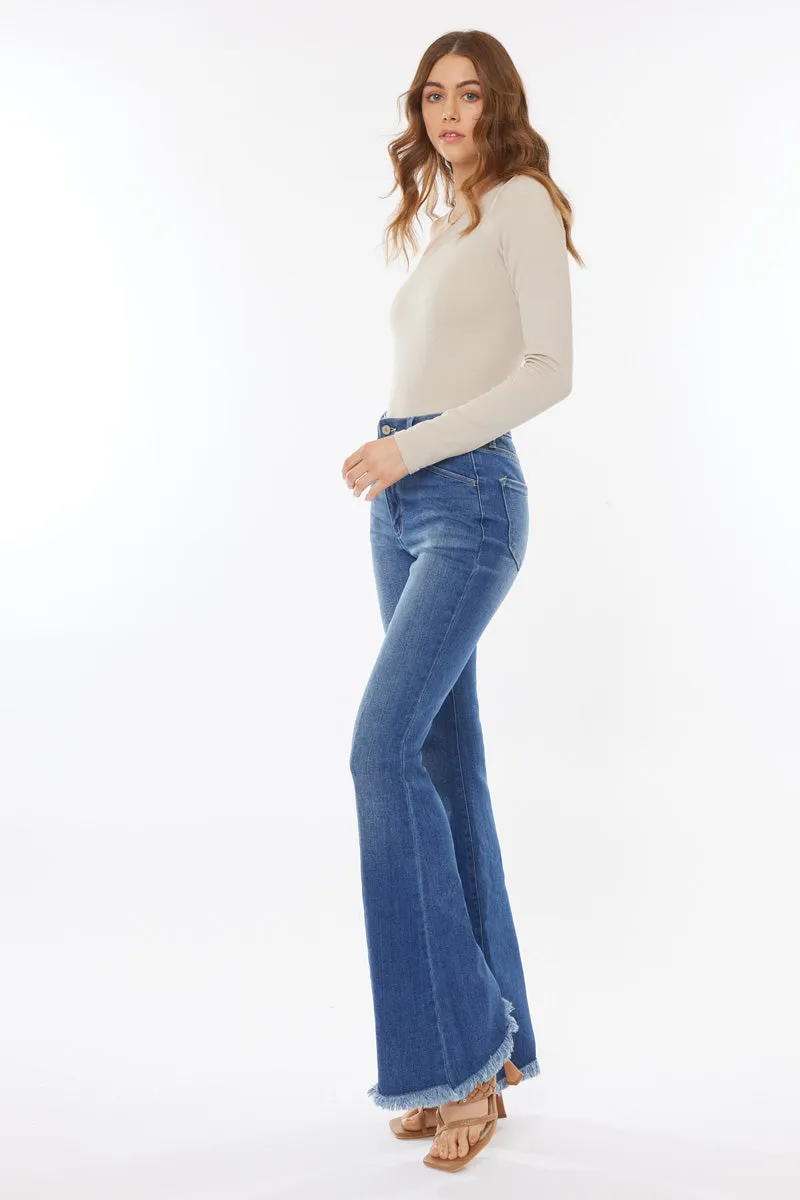 ASHTON MEDIUM DENIM - HIGH RISE FLARE - KAN CAN