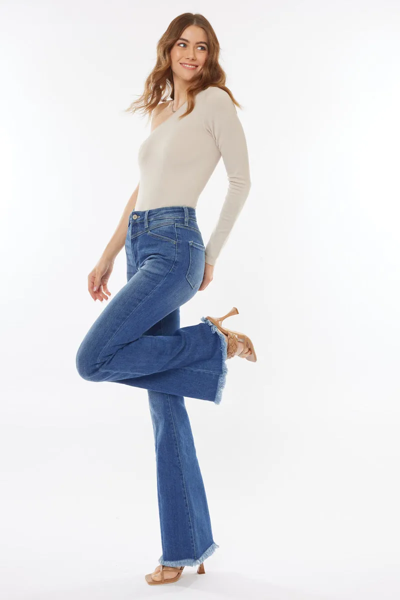 ASHTON MEDIUM DENIM - HIGH RISE FLARE - KAN CAN