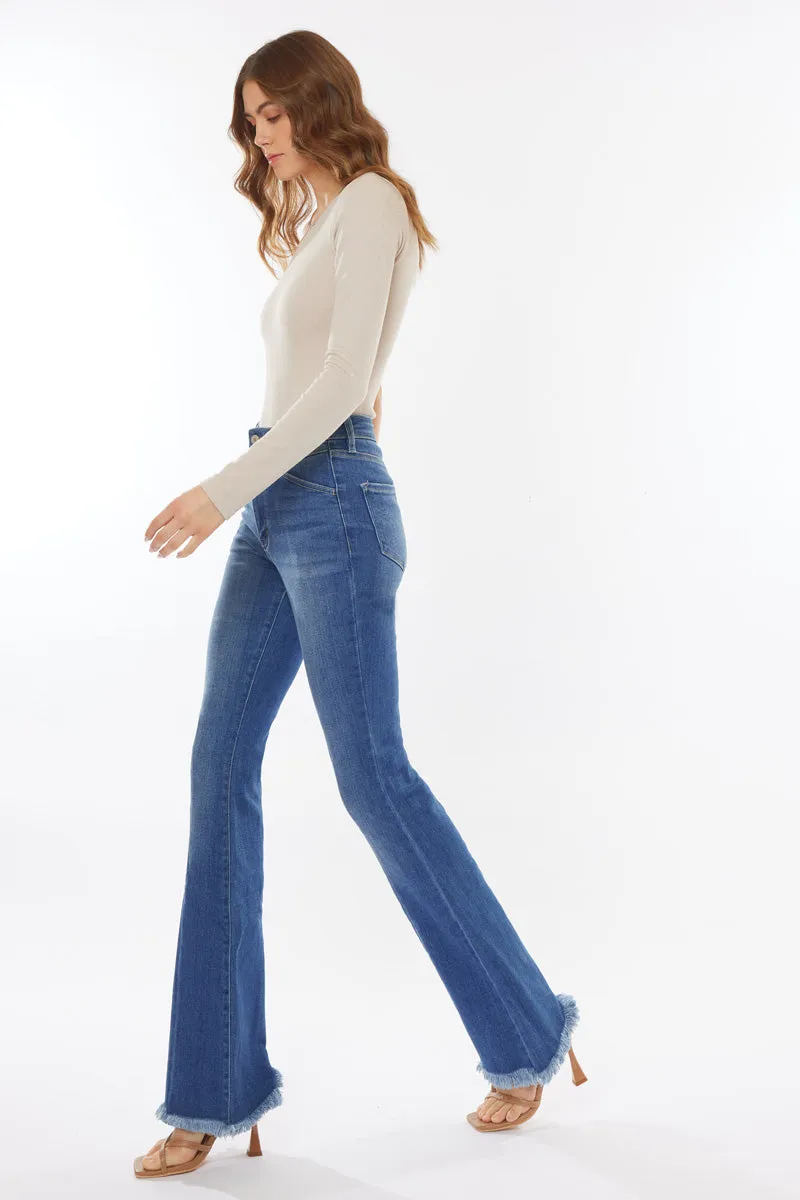 ASHTON MEDIUM DENIM - HIGH RISE FLARE - KAN CAN