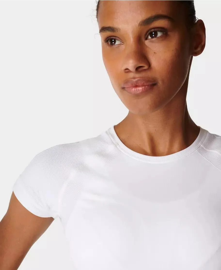 Athlete Seamless Workout T-shi Sb6546 White