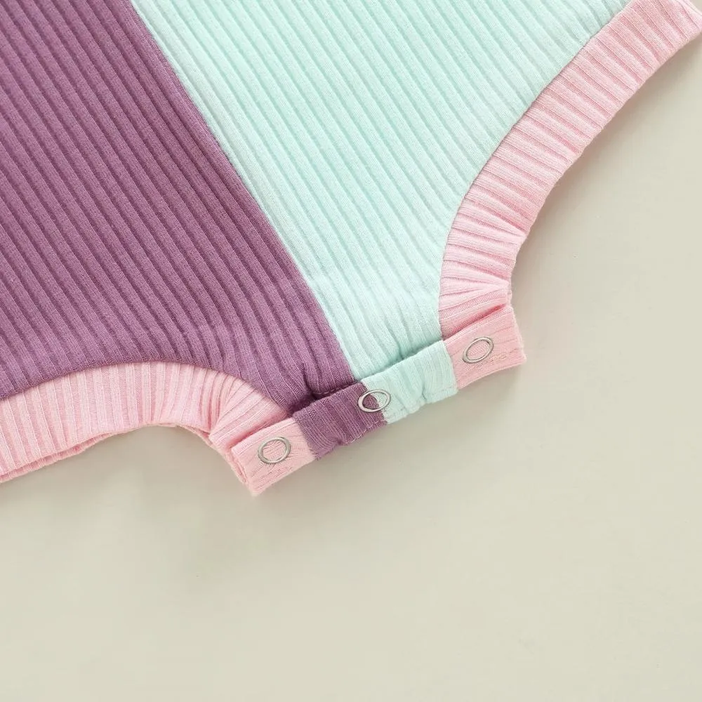 Autumn Pit Strip Color Matching Baby Romper Headband Two-piece Set Baby Clothes In Bulk
