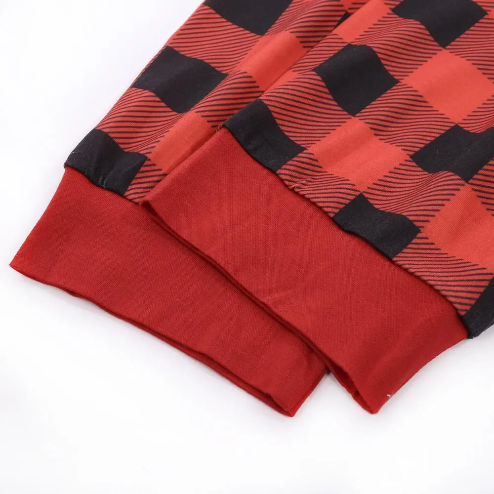 Autumn Winter Elk Print Pajamas Parent-child Wear Mommy And Me Outfits Wholesale
