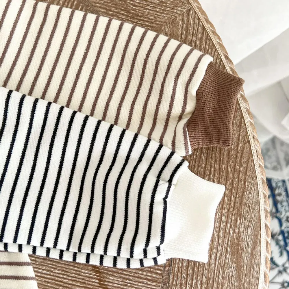 Baby Bodysuit Autumn Striped Pocket Baby Romper Wholesale Baby Clothes