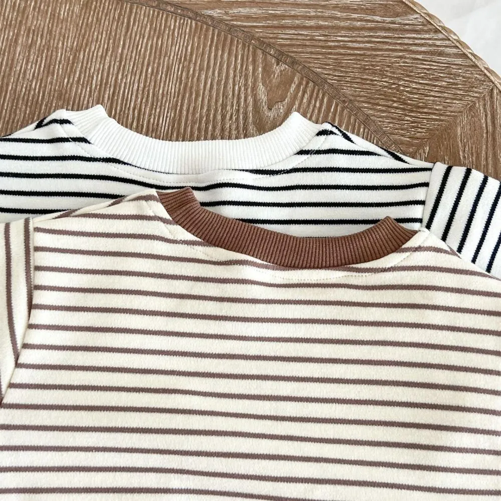 Baby Bodysuit Autumn Striped Pocket Baby Romper Wholesale Baby Clothes