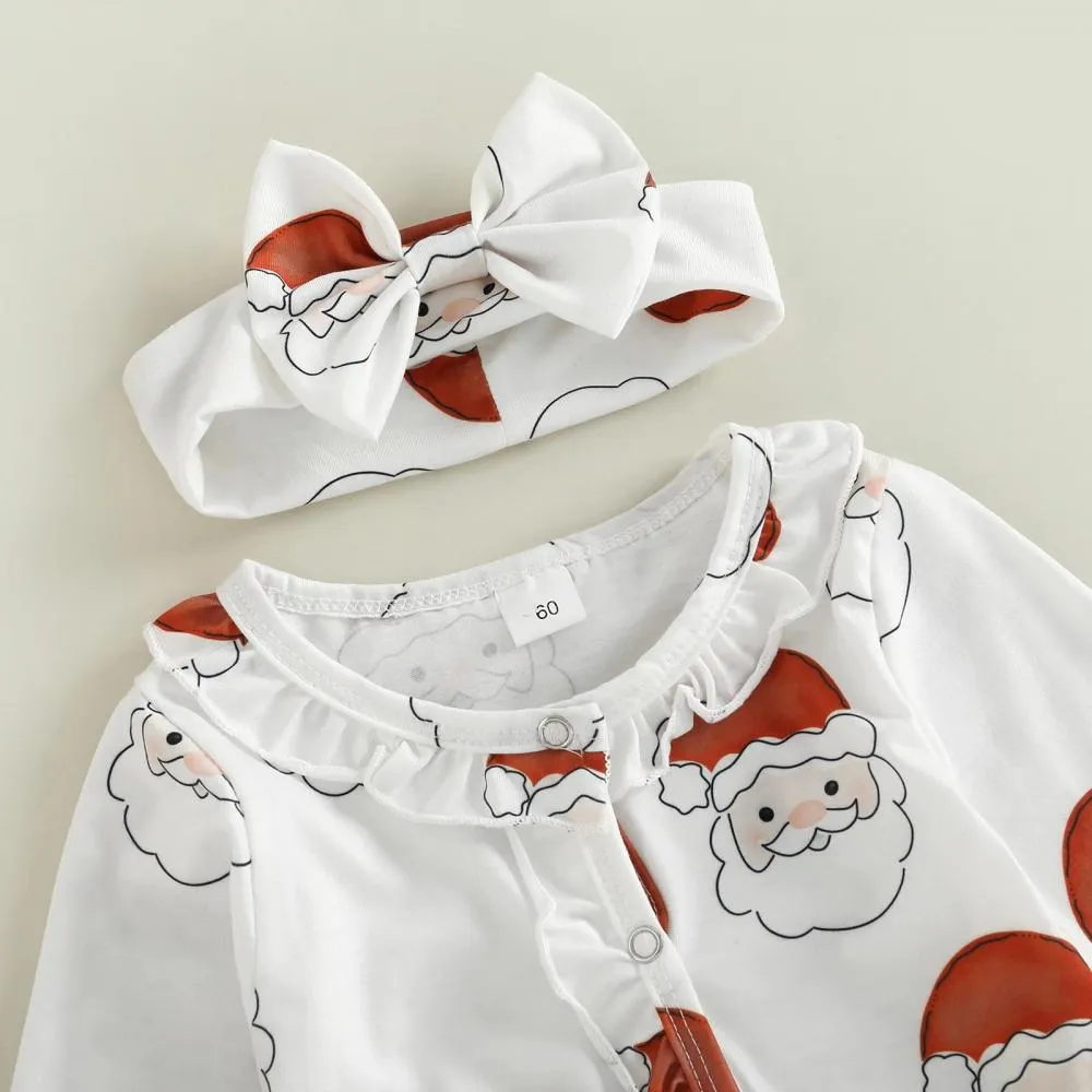 Baby Christmas Autumn Print Romper Wholesale Baby Clothes