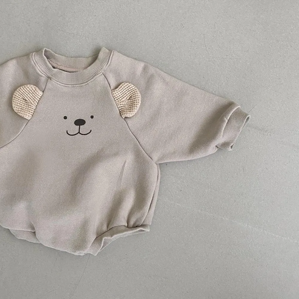 Baby Clothes Cute Bear Print One Piece Newborn Romper Wholesale