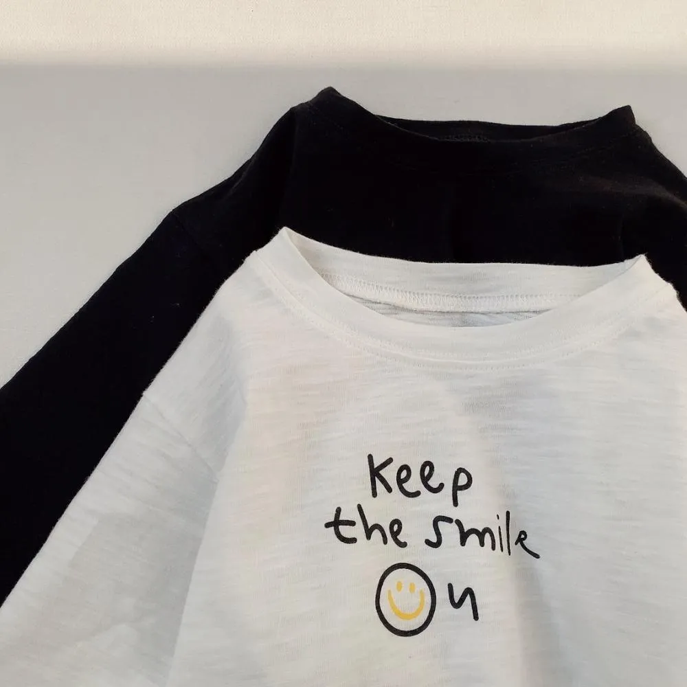 Baby Letter T-shirt Spring and Autumn Cotton Sweater Boys And Girls Clothes Wholesale