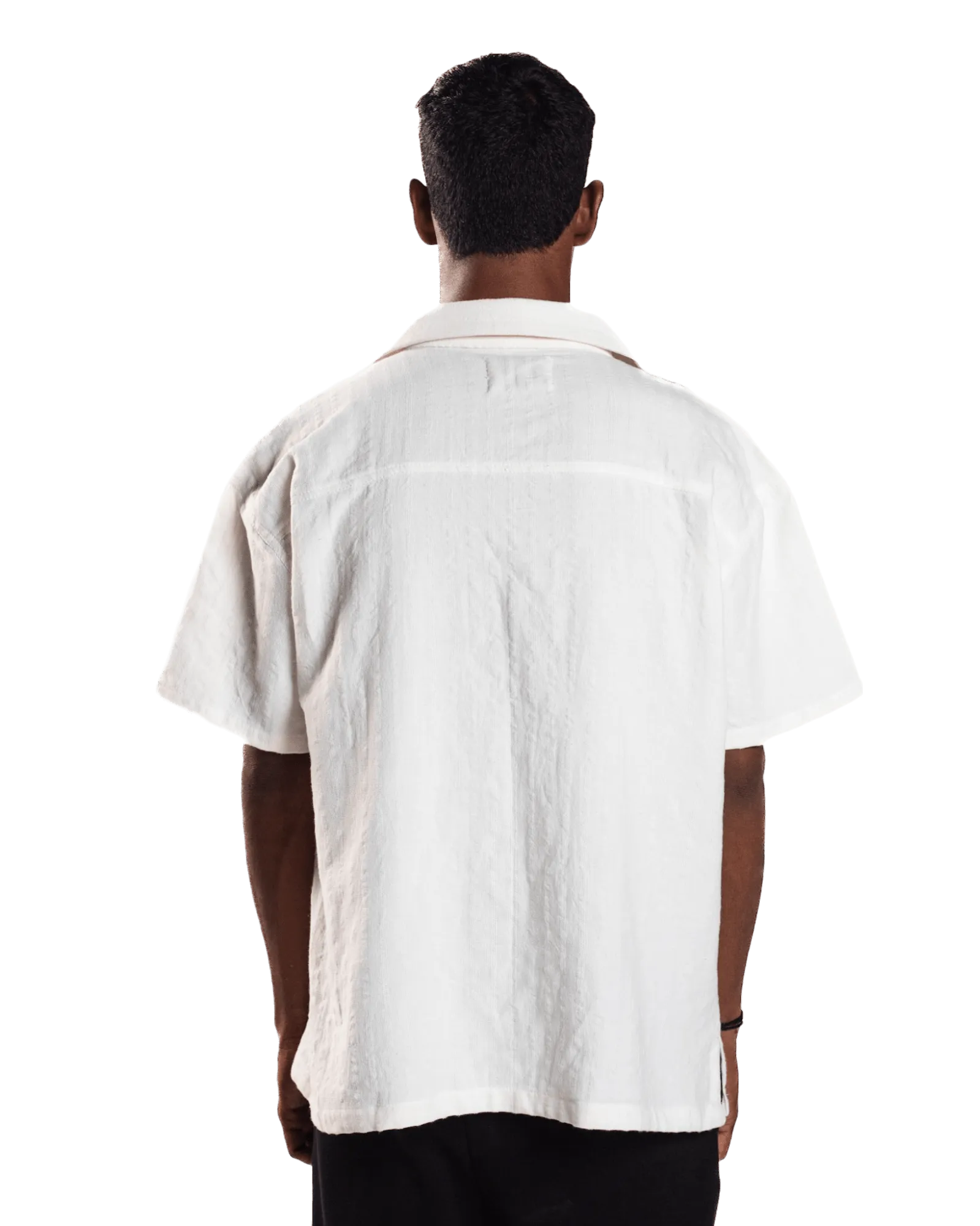 BEIGE SEERSUCKER BUTTON DOWN