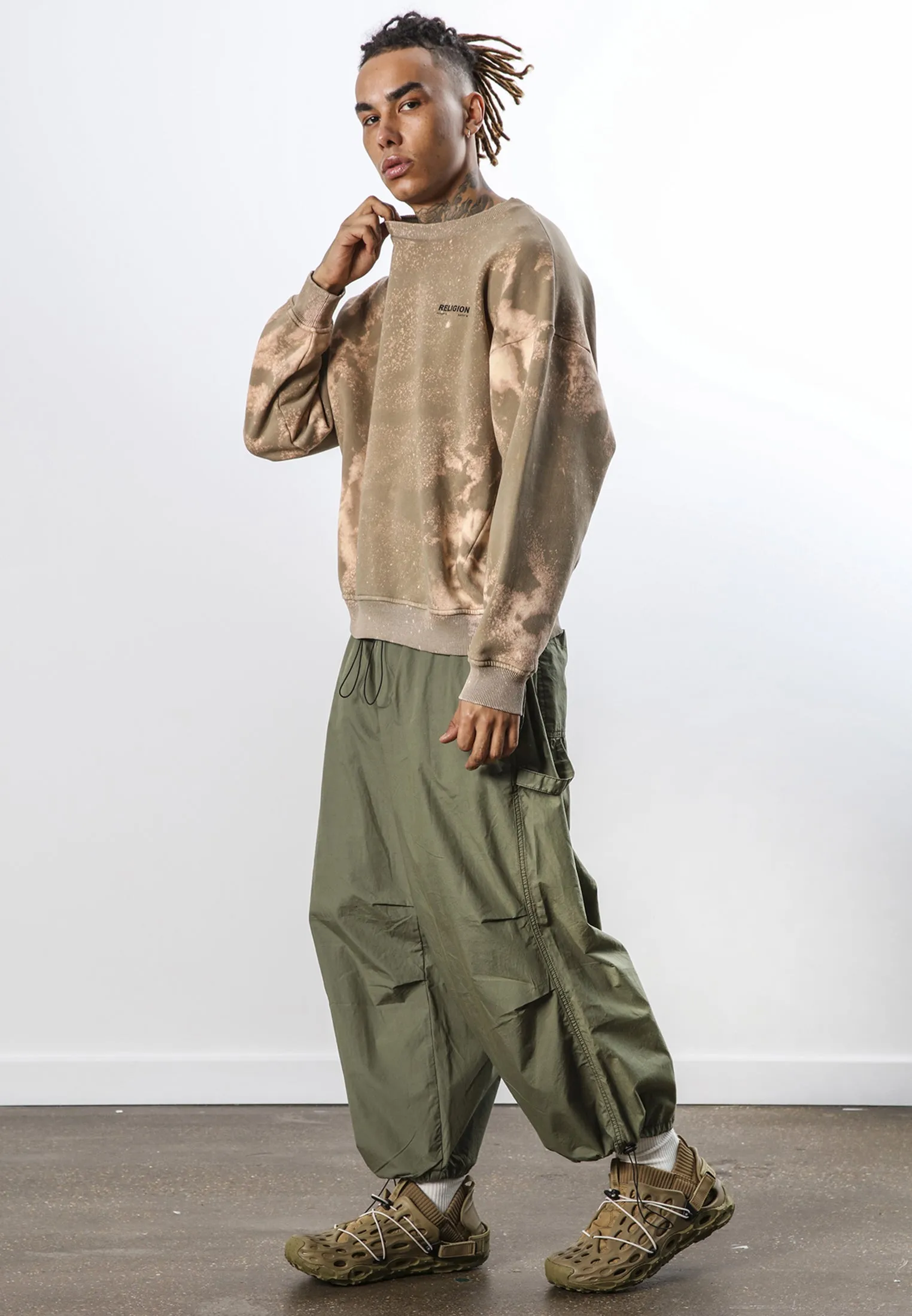 BLEACHED SWEAT FAWN & BLACK