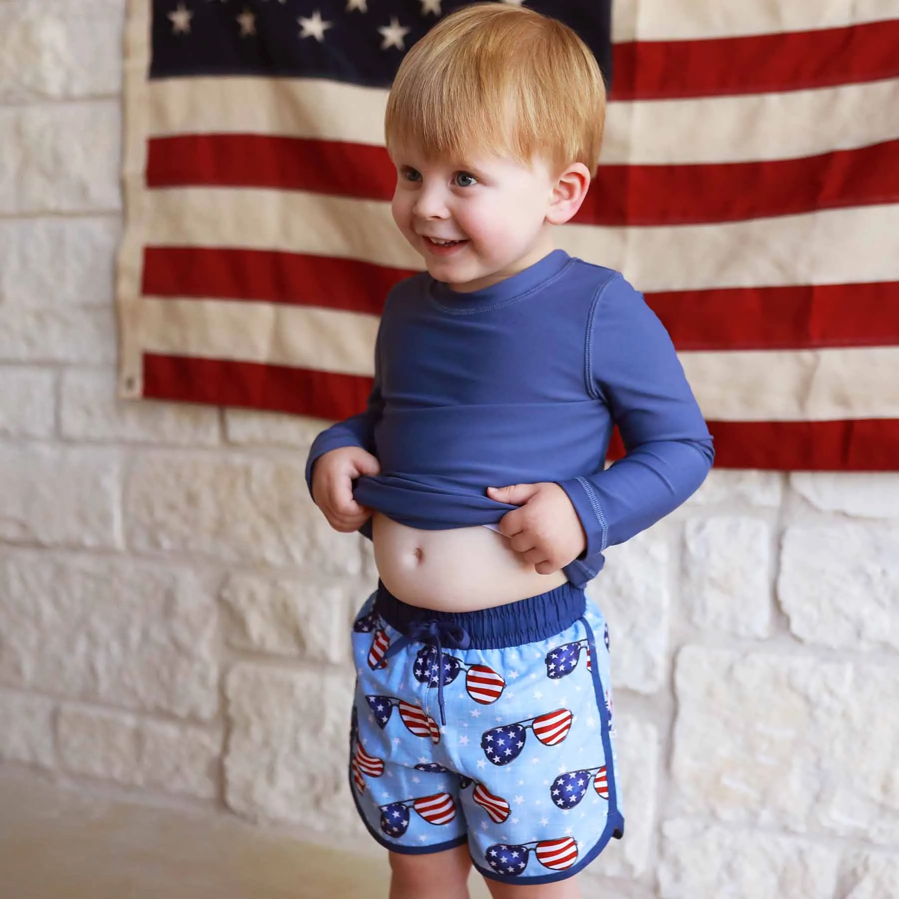 Boy's Swim Trunks | Patriotic Summer