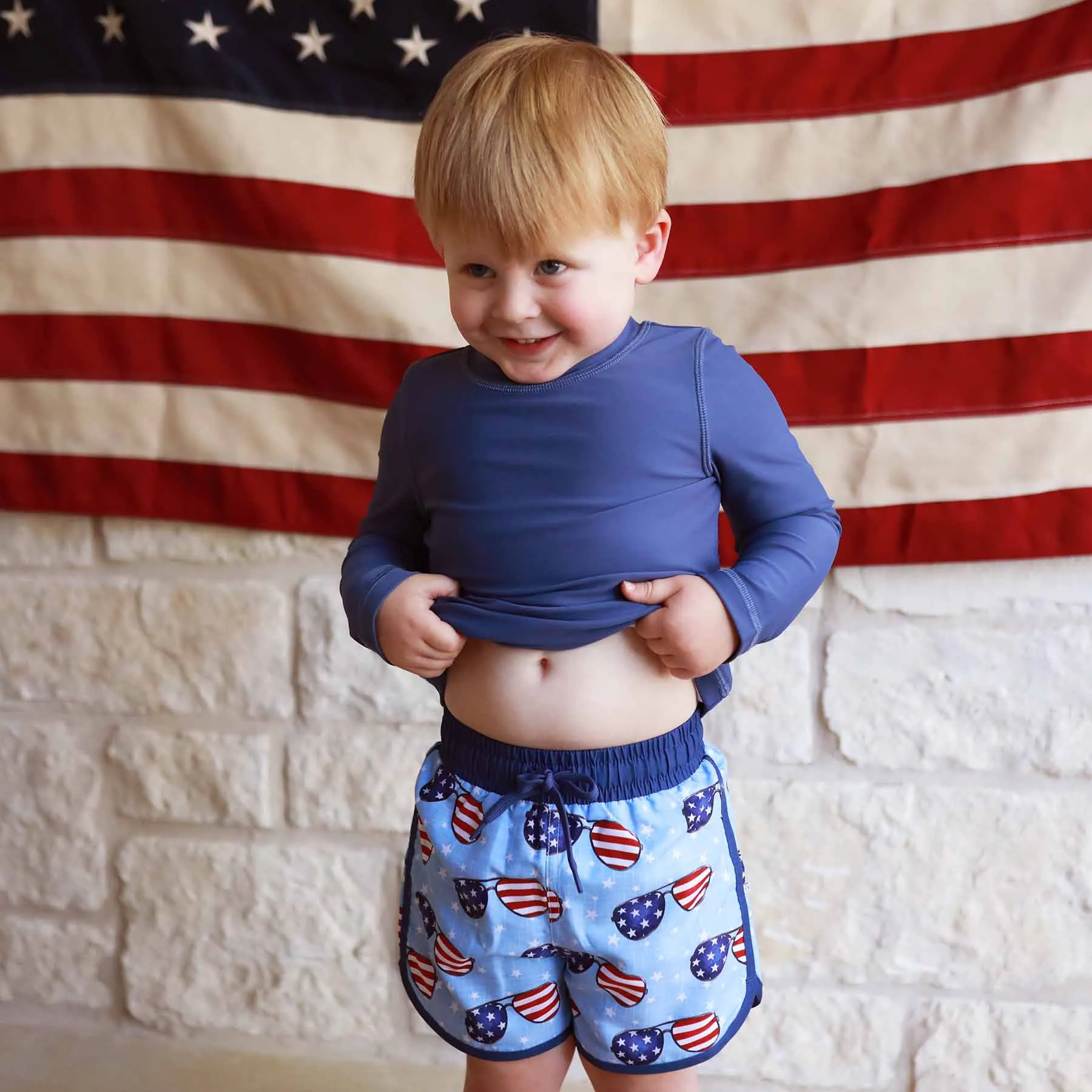Boy's Swim Trunks | Patriotic Summer