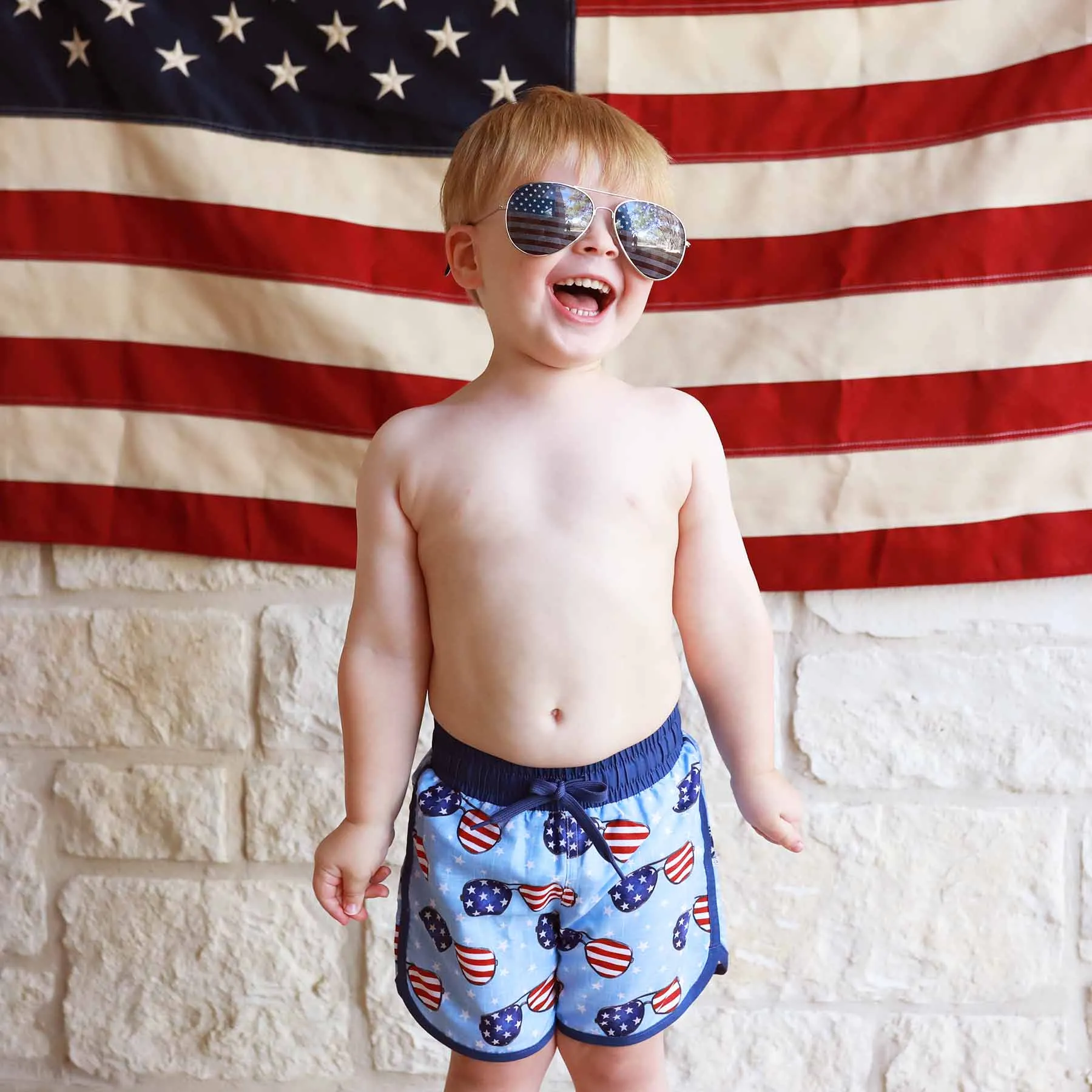 Boy's Swim Trunks | Patriotic Summer