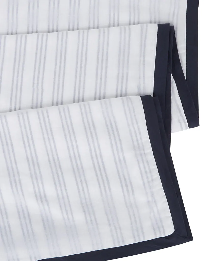 CAIRO BLUE STRIPED COTTON DOHAR BLANKET