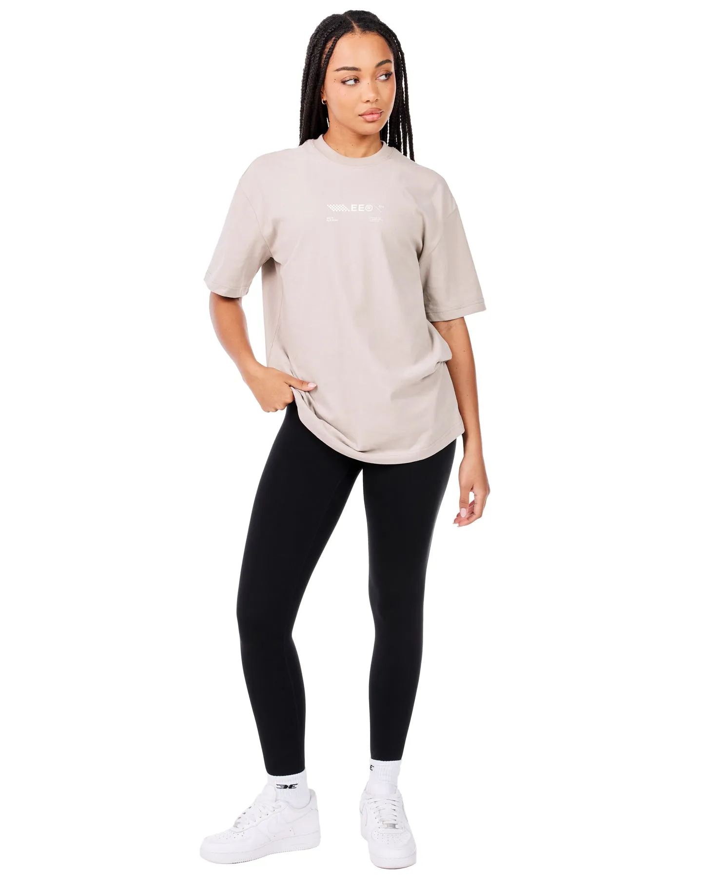 Capital V2 Oversized Tee - Taupe