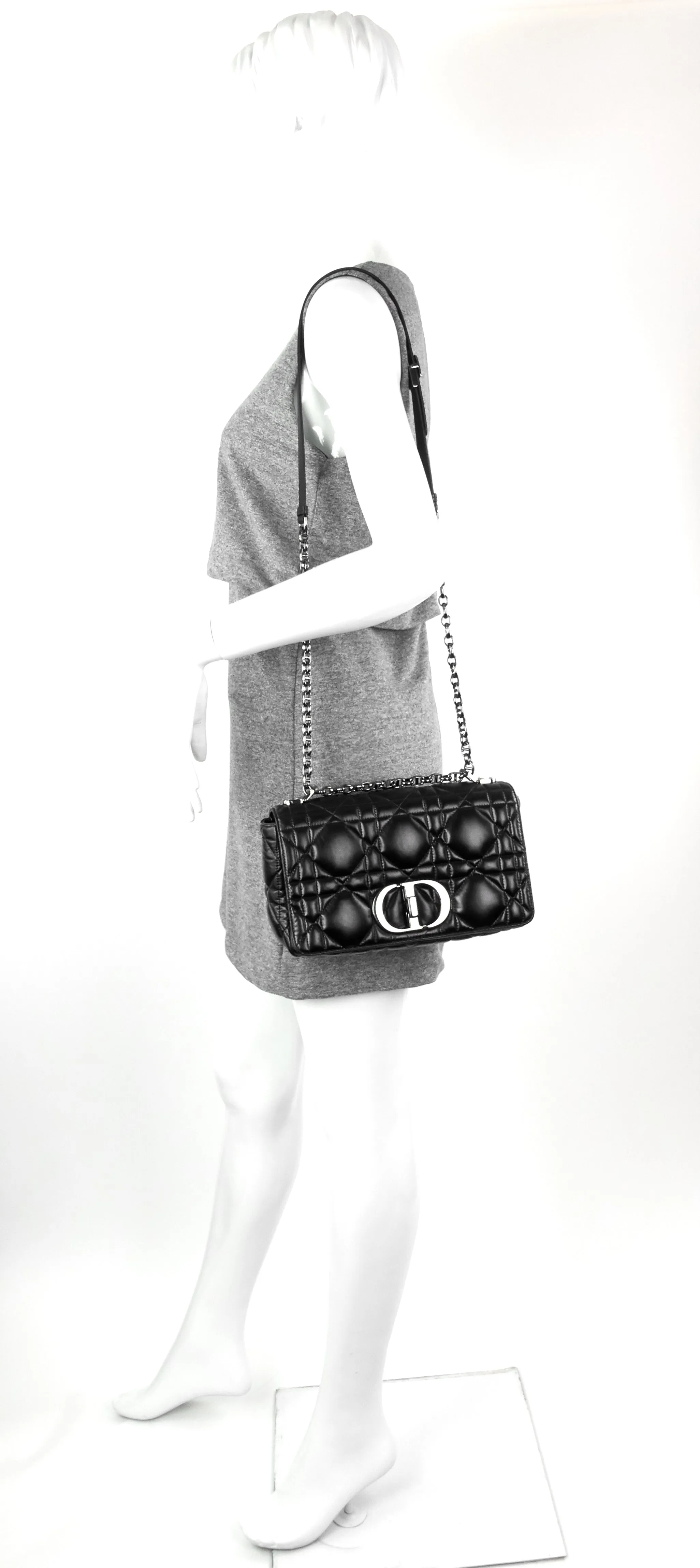 Caro Medium Quilted Macrocannage Calfskin Bag