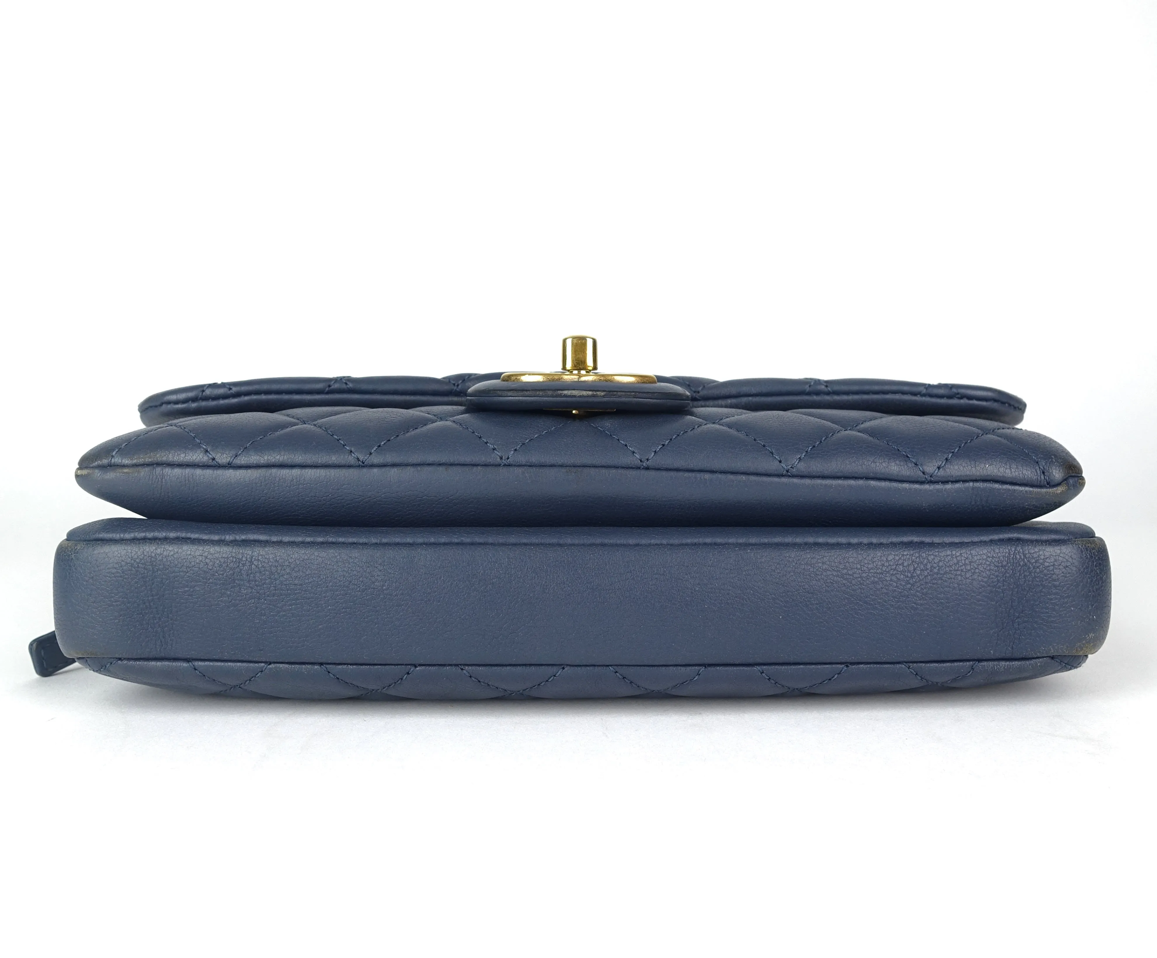 CC Crown Quilted Leather Shoulder Bag