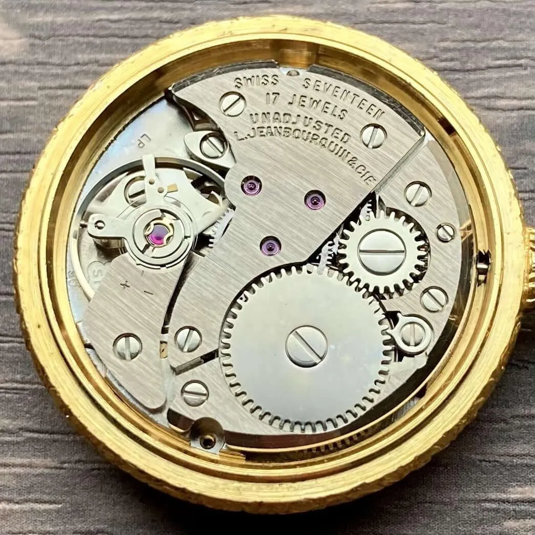 Chandler Pocket Watch Antique Gold 31mm Vintage Floral