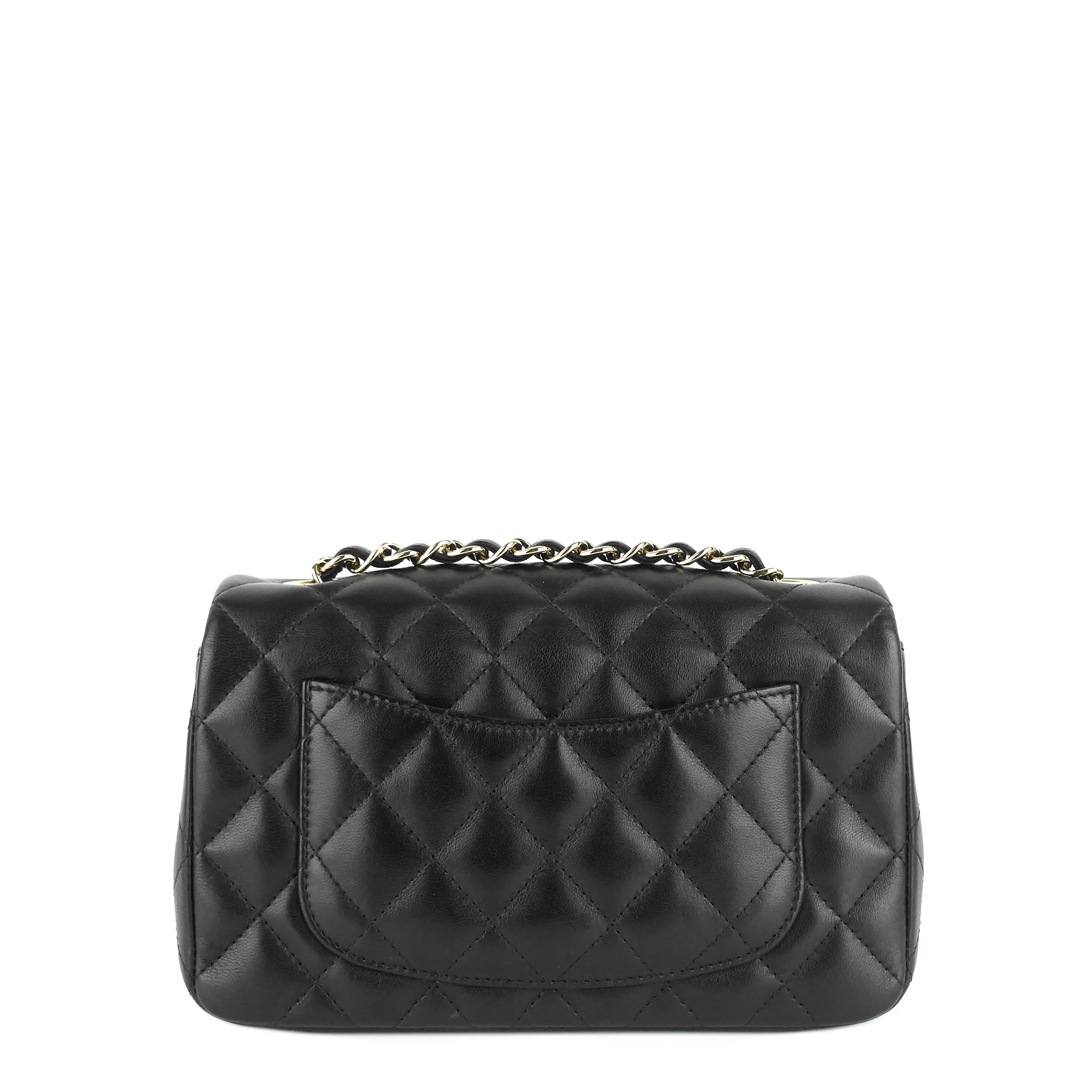Classic Mini Lambskin Leather Single Flap Bag