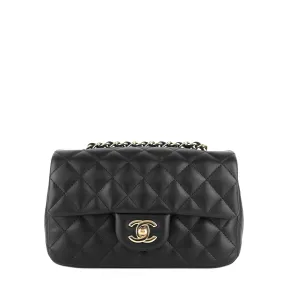 Classic Mini Lambskin Leather Single Flap Bag