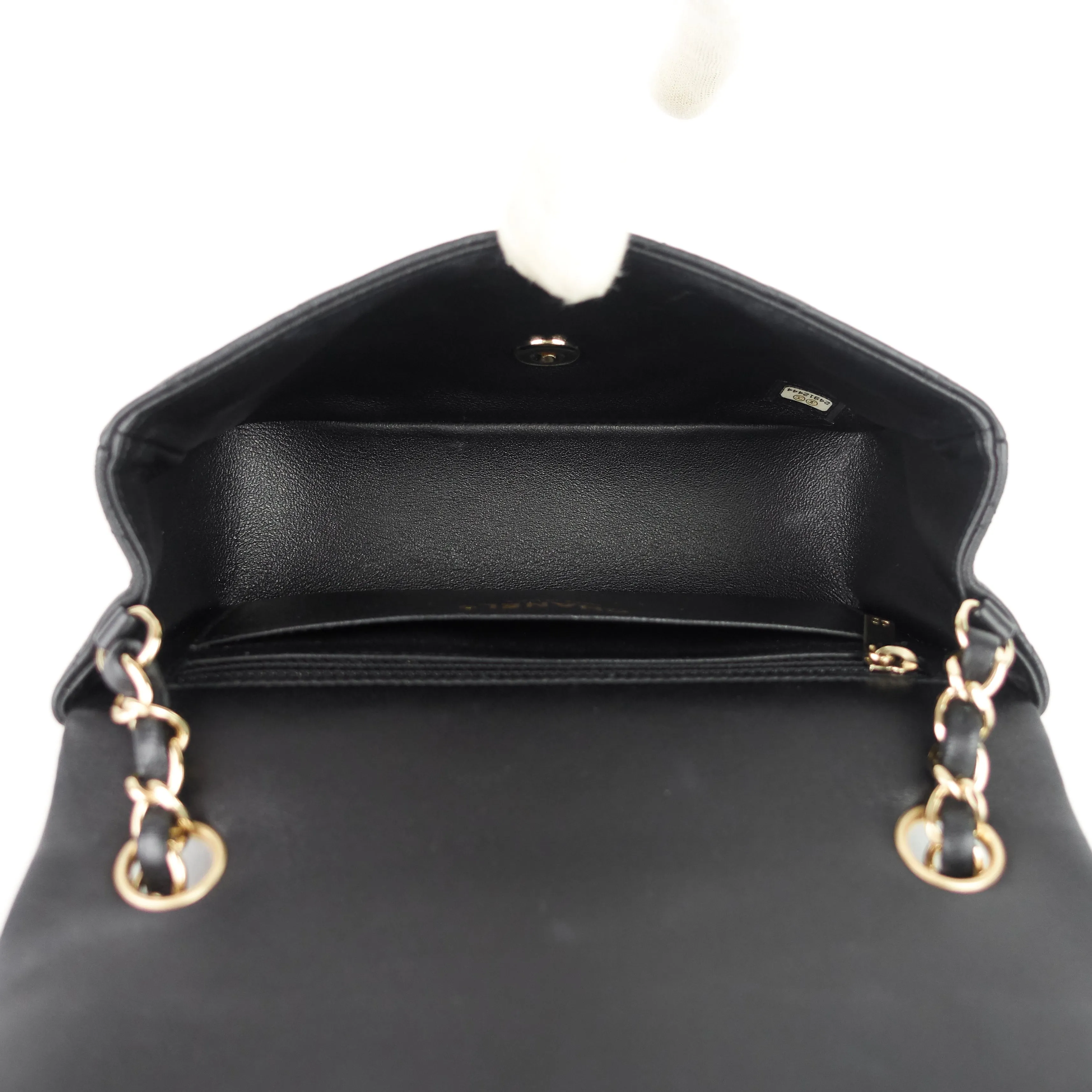 Classic Mini Lambskin Leather Single Flap Bag