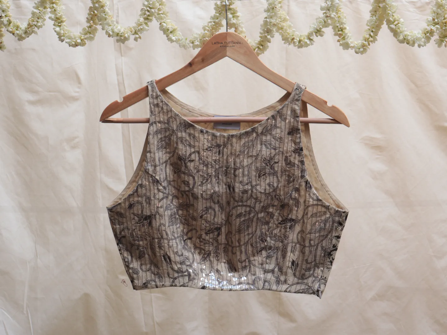 Cream, cotton, Kalamkari blouse