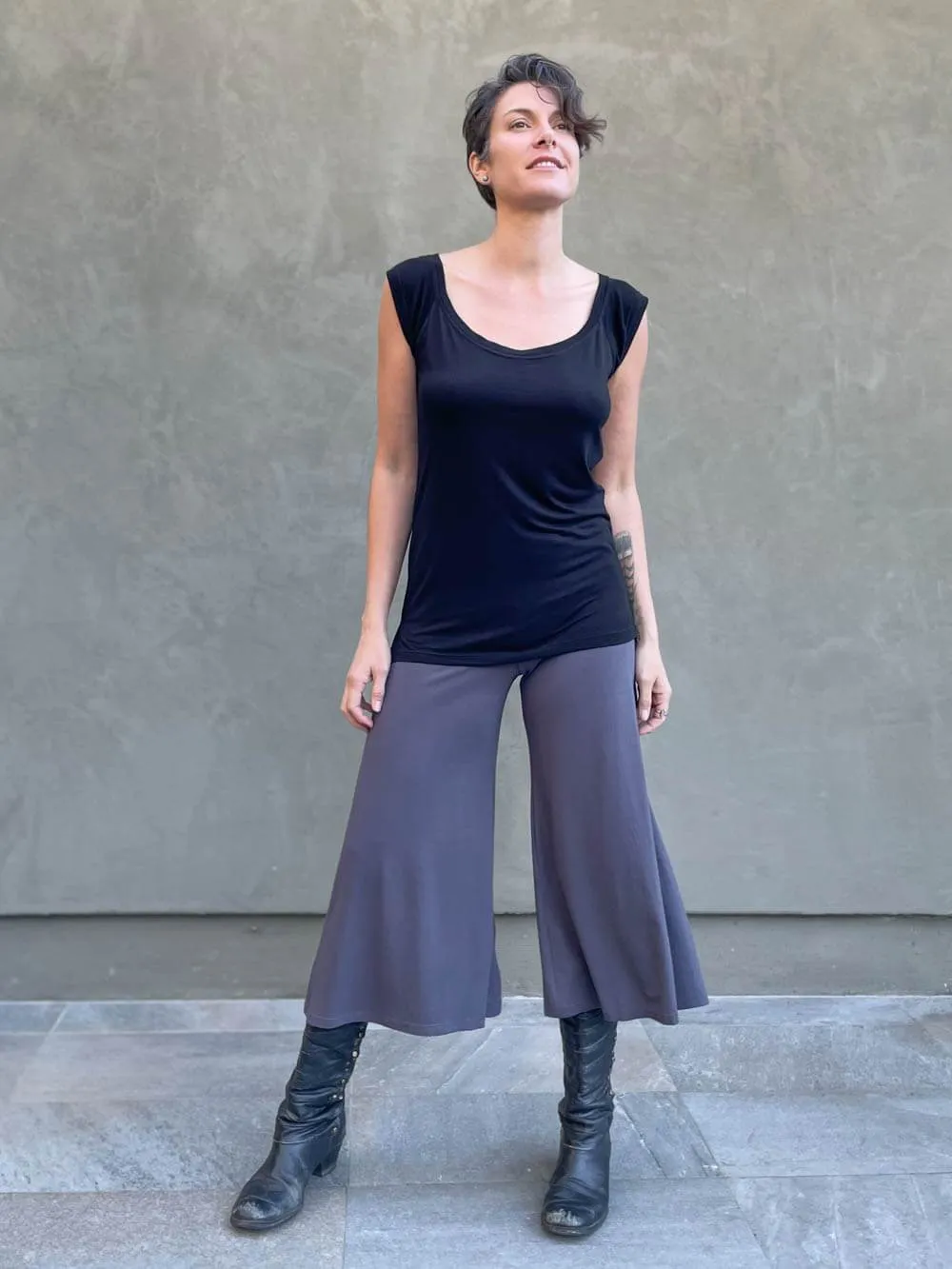 Cropped Flare Pants
