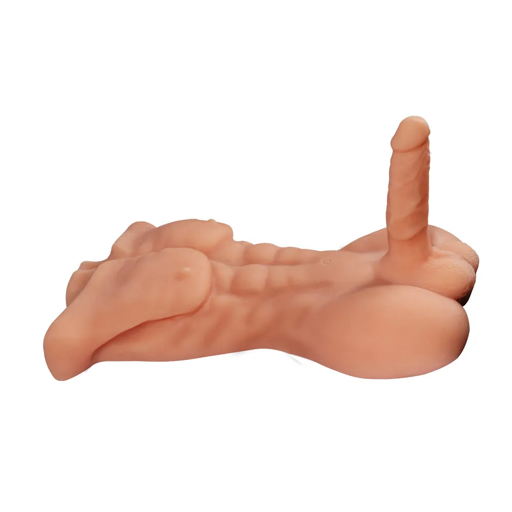 Daniel Realistic Male Sex Doll Torso With 6" Dildo