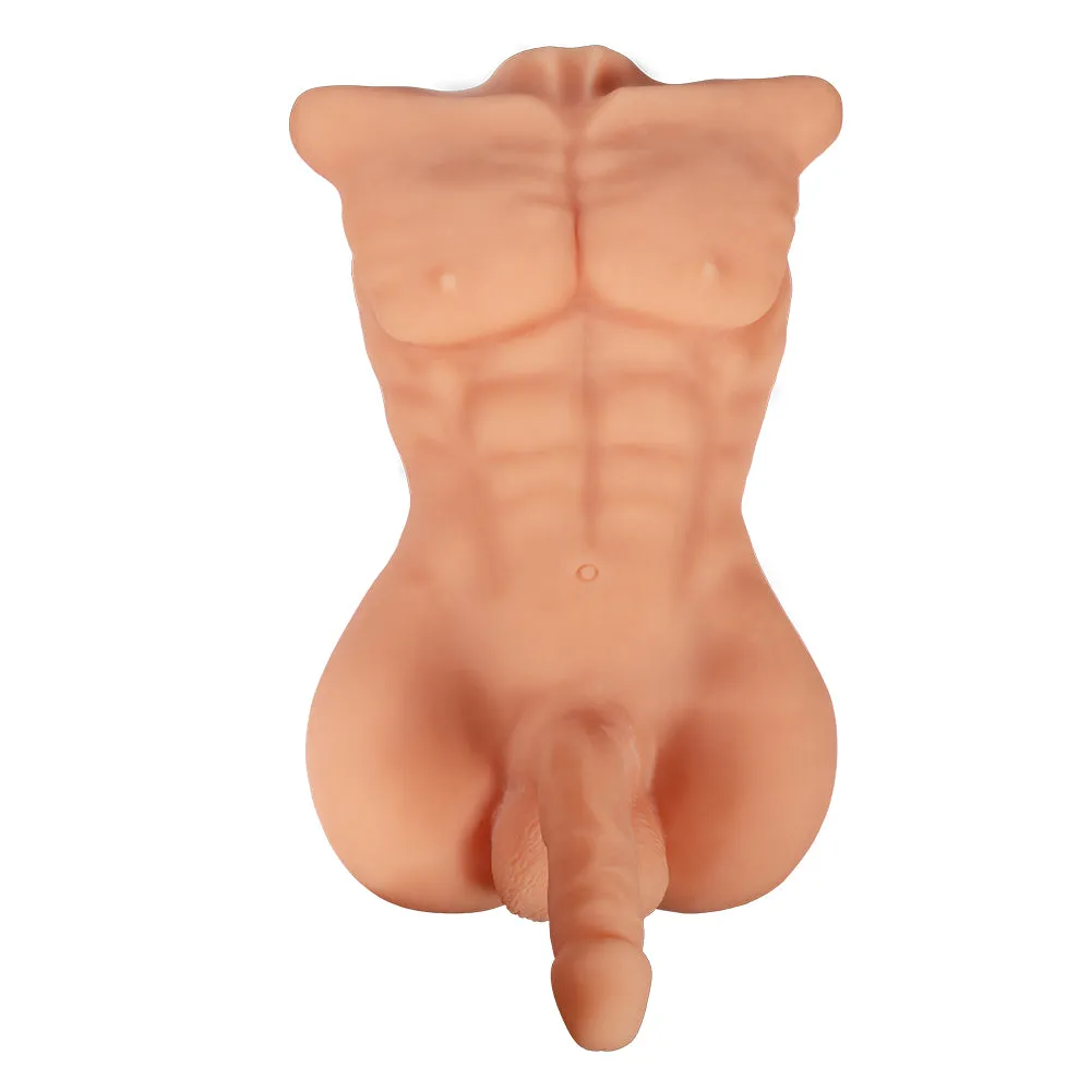 Daniel Realistic Male Sex Doll Torso With 6" Dildo