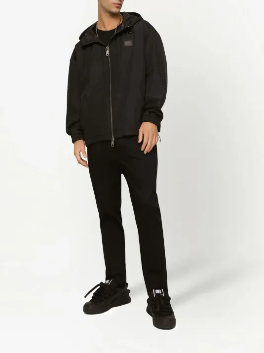 Dolce & Gabbana logo-tag hooded jacket