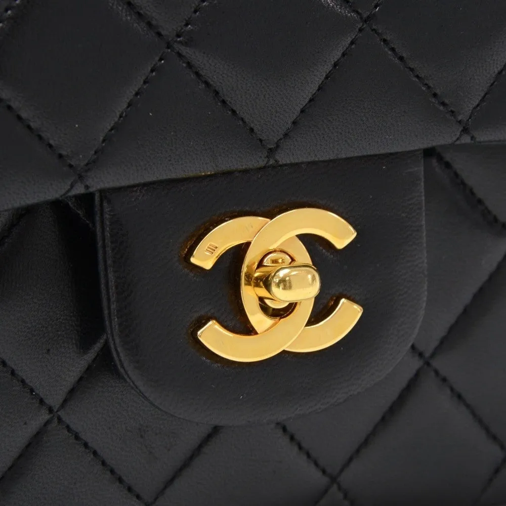 Double Flap Quilted Lambskin Leather Bag