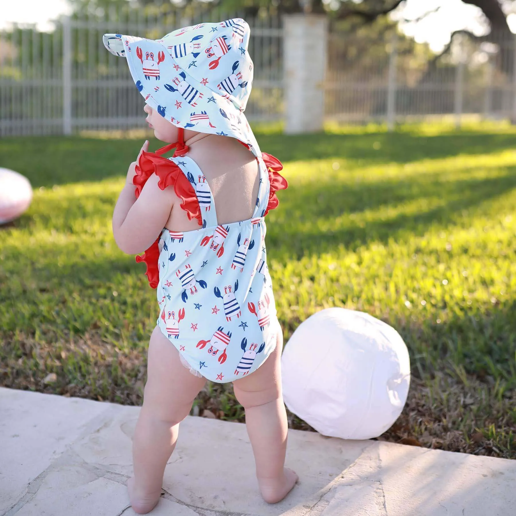 Double Ruffle One Piece | Crabby Cutie