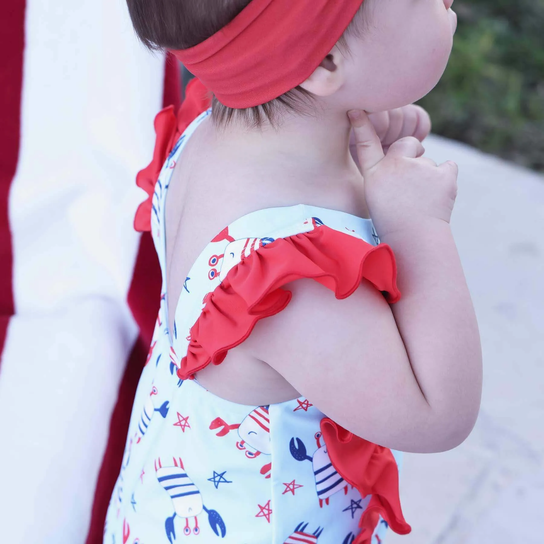 Double Ruffle One Piece | Crabby Cutie