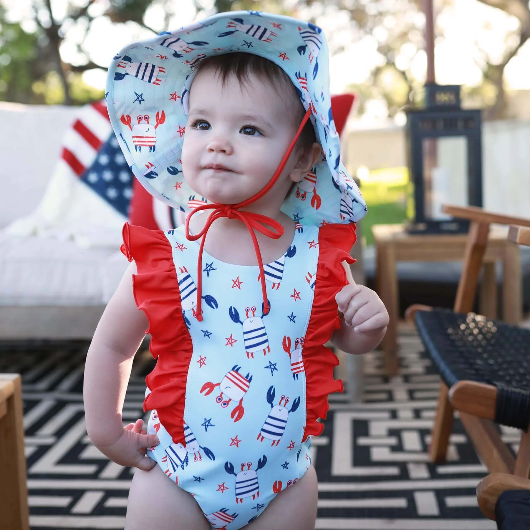 Double Ruffle One Piece | Crabby Cutie