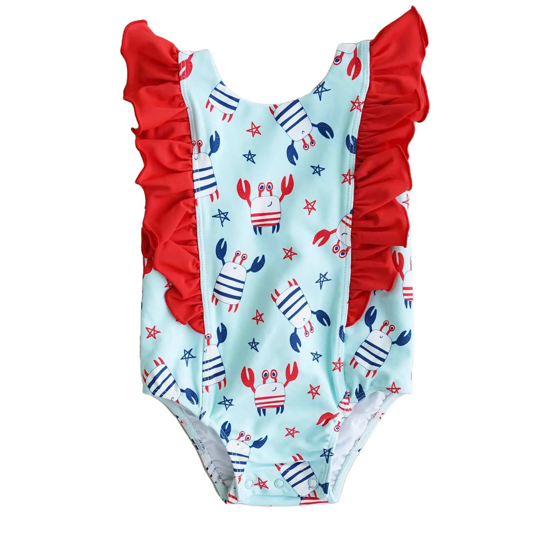 Double Ruffle One Piece | Crabby Cutie