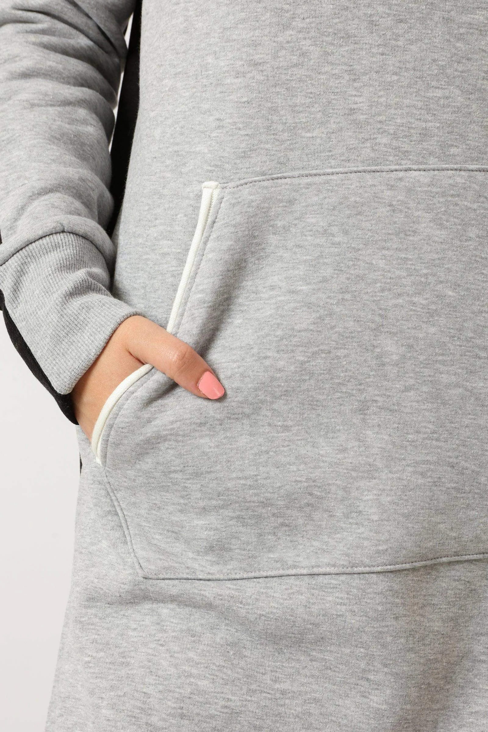Dual Tone Sweatshirt Dress