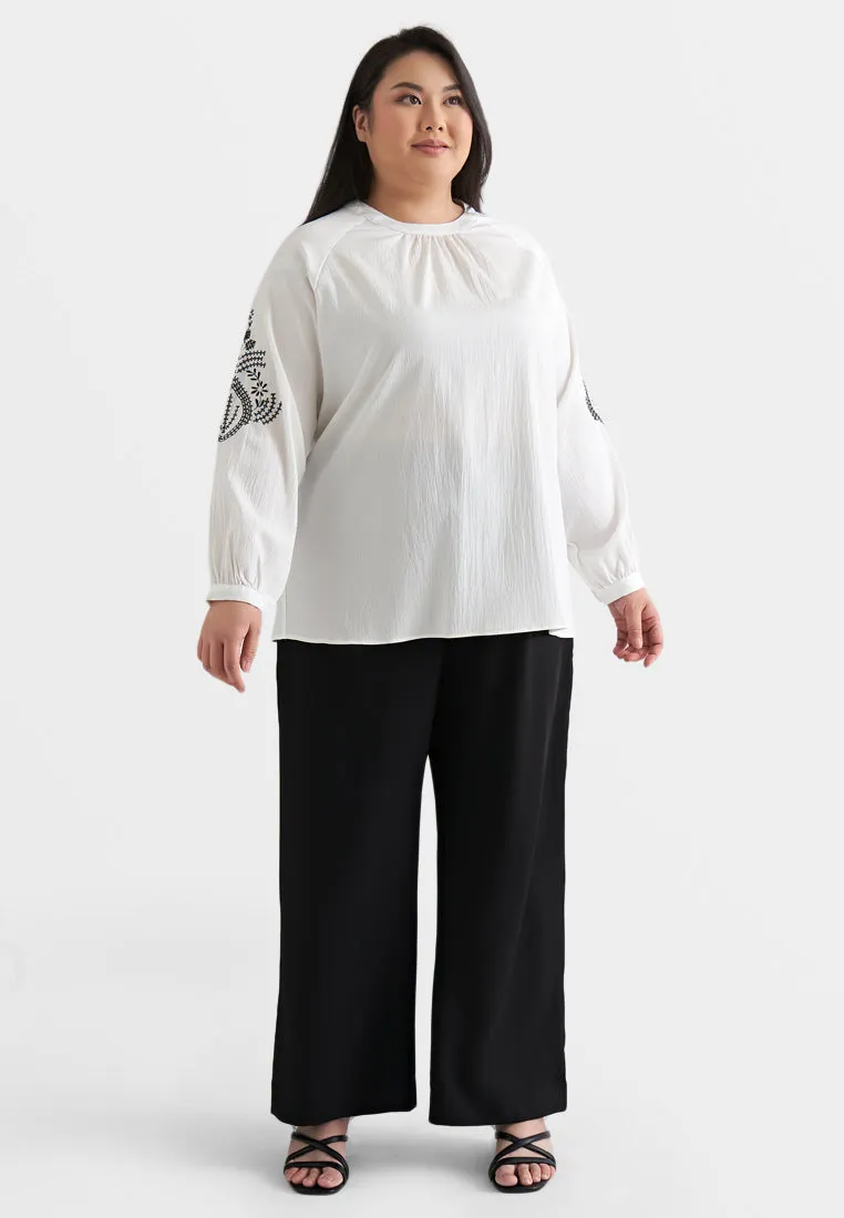 Evelyn Embroidery Sleeve Blouse