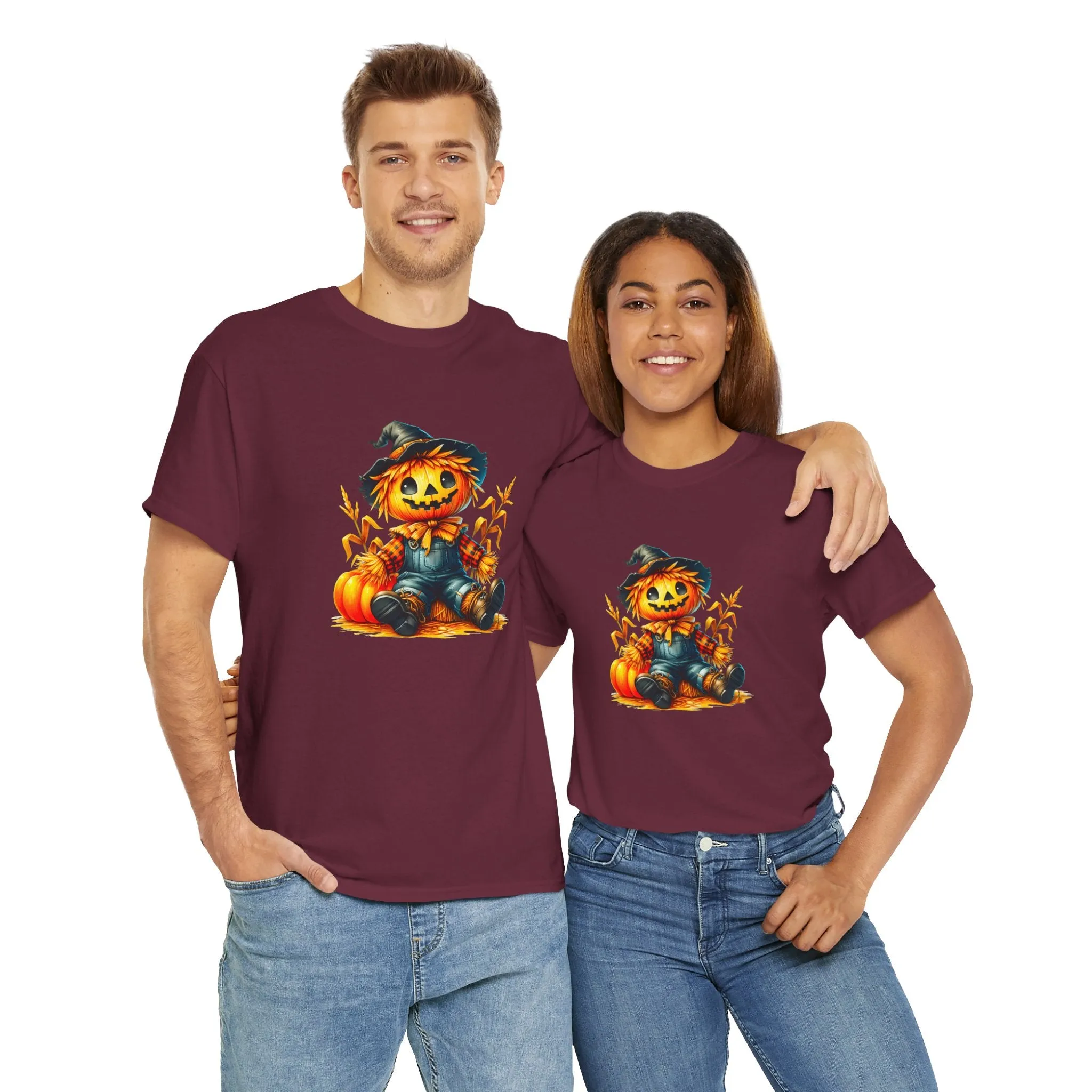 Fall Scarecrow Unisex Heavy Cotton Tee