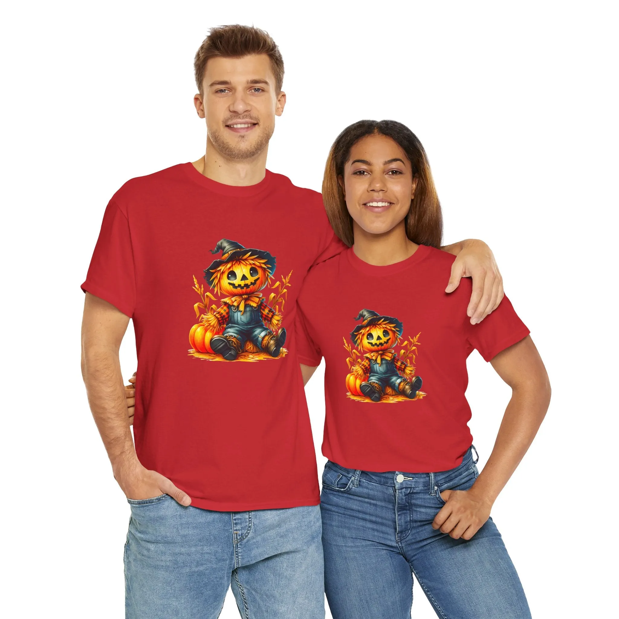 Fall Scarecrow Unisex Heavy Cotton Tee