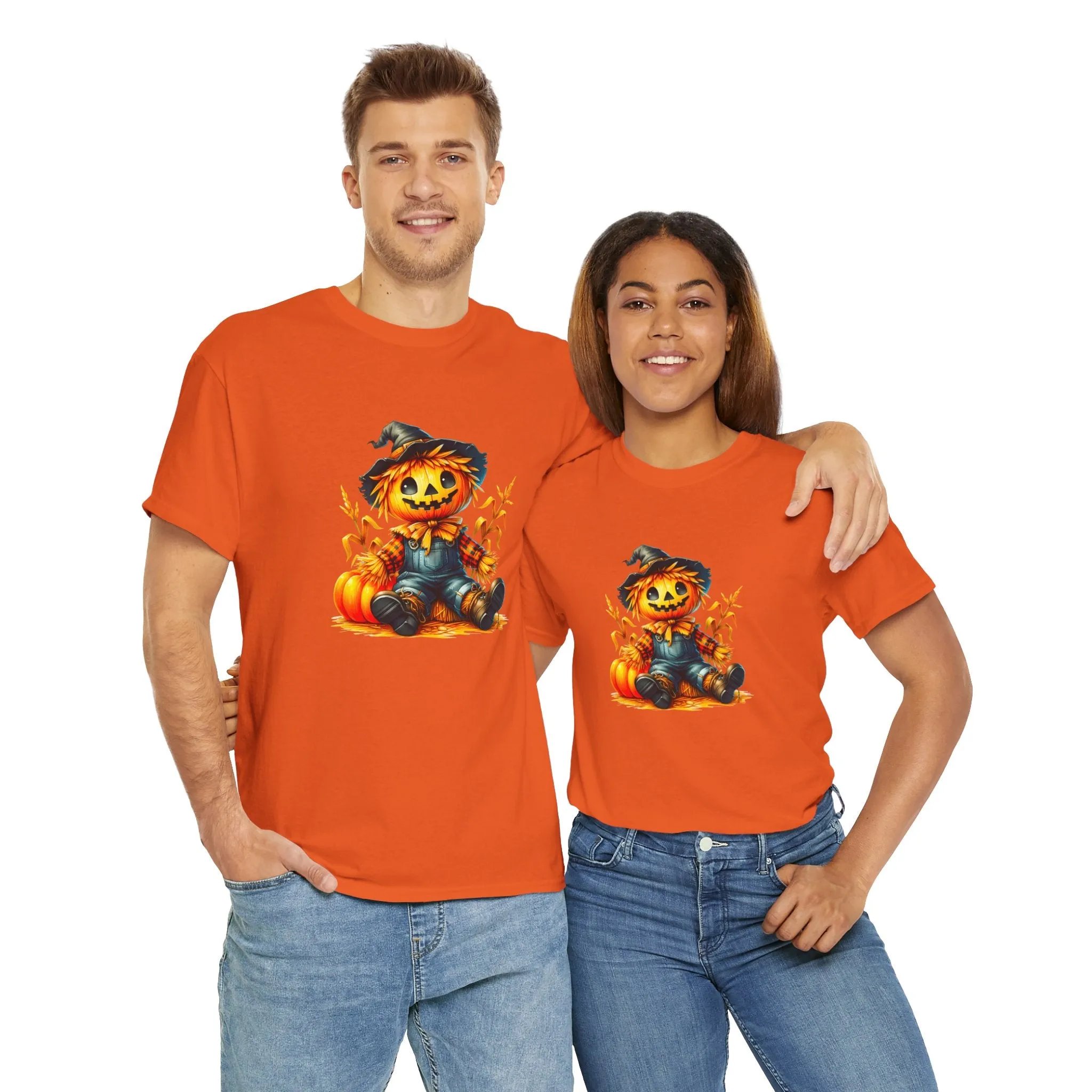 Fall Scarecrow Unisex Heavy Cotton Tee