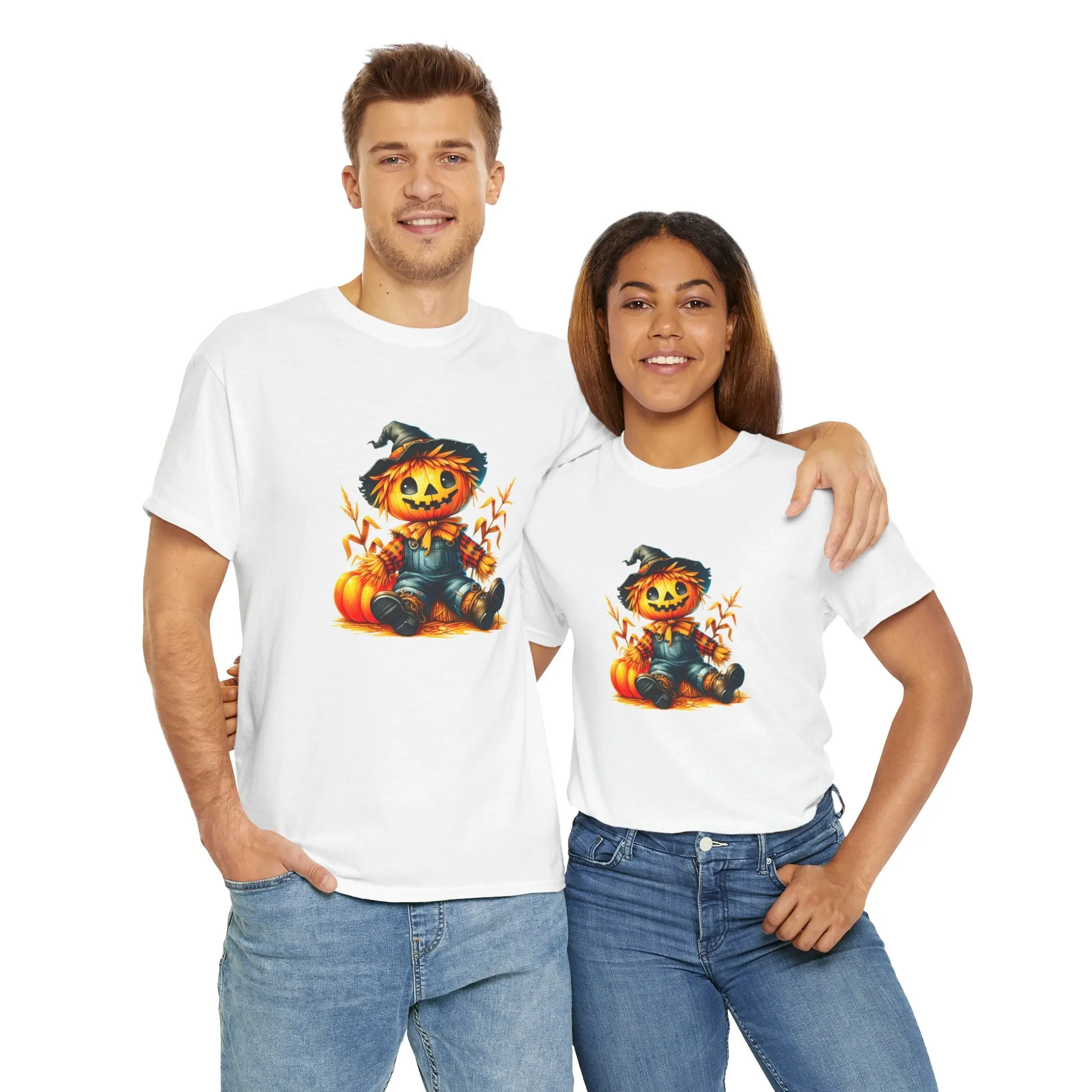 Fall Scarecrow Unisex Heavy Cotton Tee