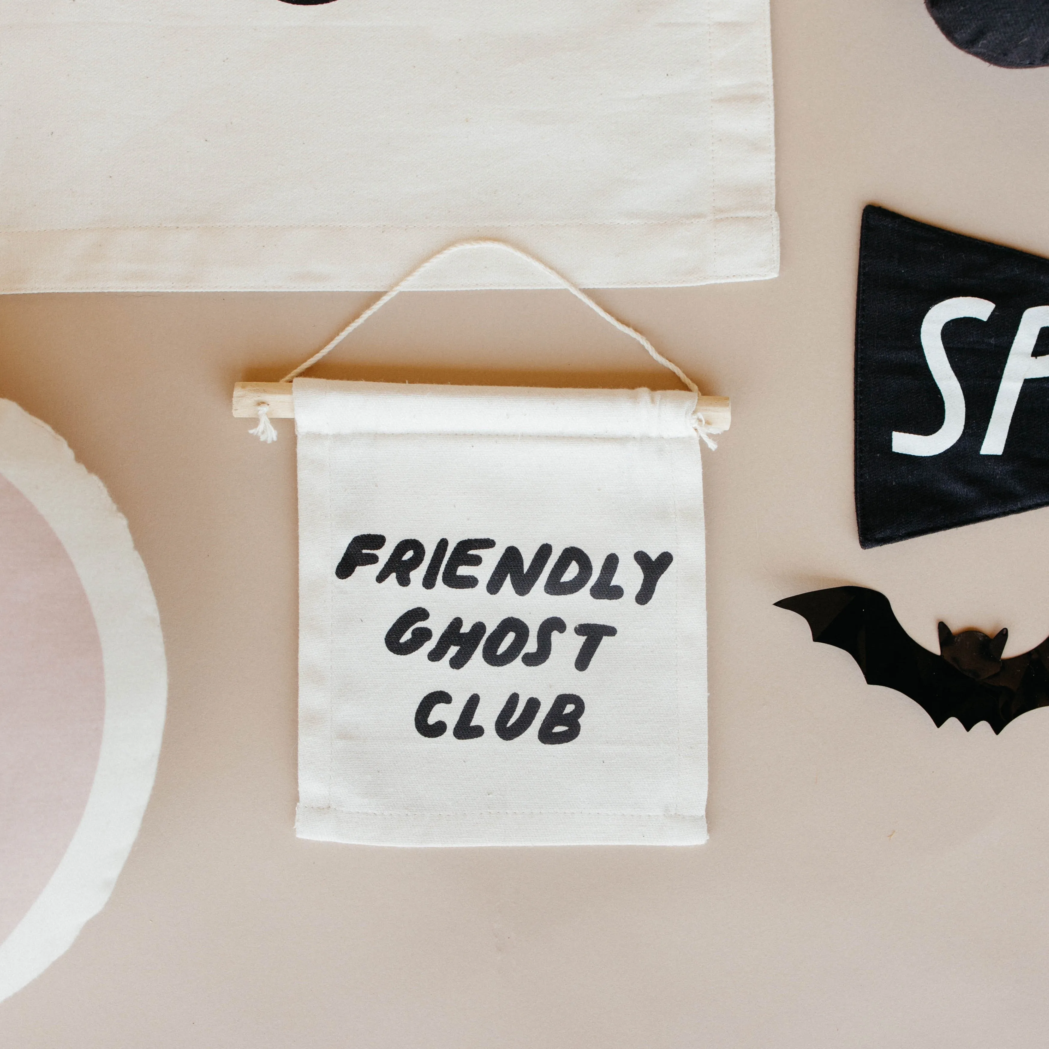 Friendly Ghost Club Hanging Sign