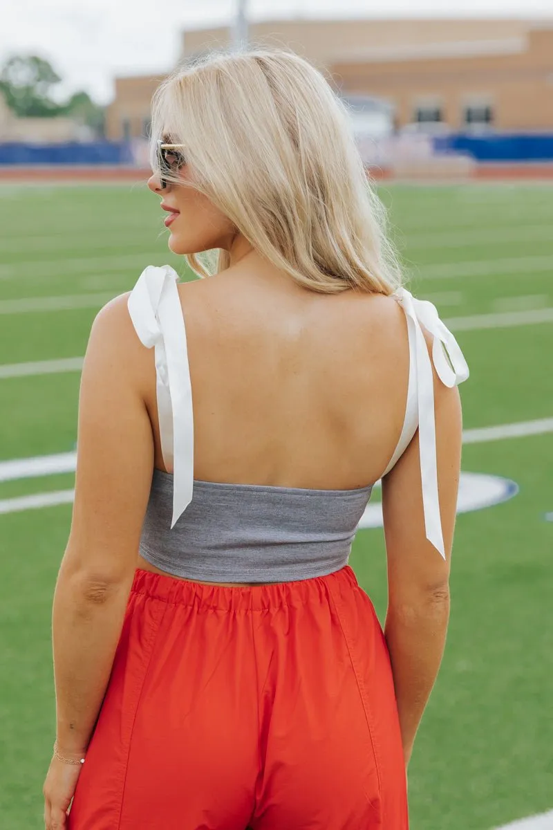 Georgia Sleeveless Satin Bow Top