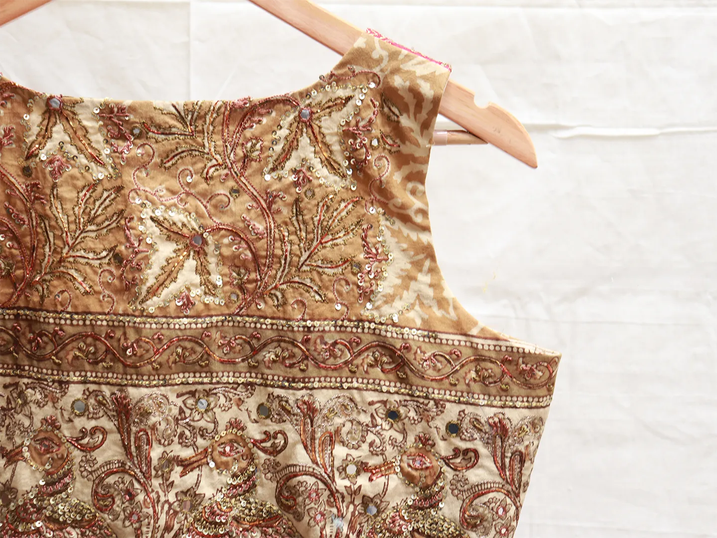 Granola yellow Hand embroidery blouse